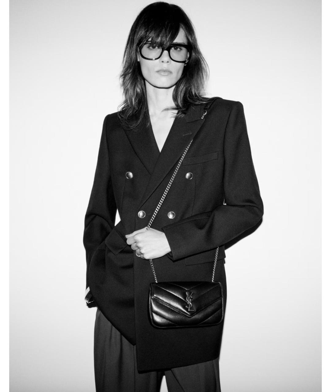 SAINT LAURENT Красная кожаная сумка через плечо, фото 8