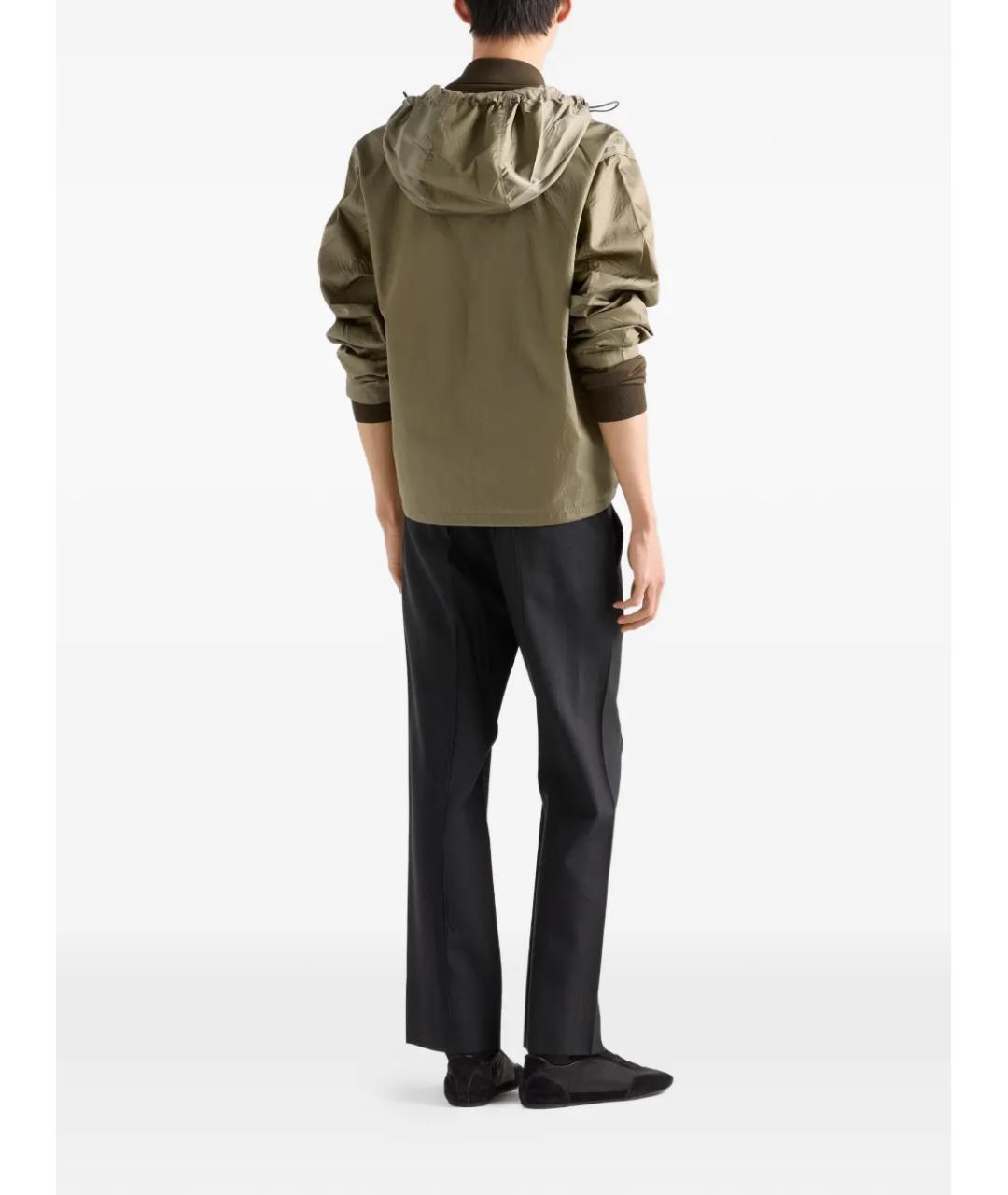 PRADA Зеленая полиамидовая куртка, фото 3