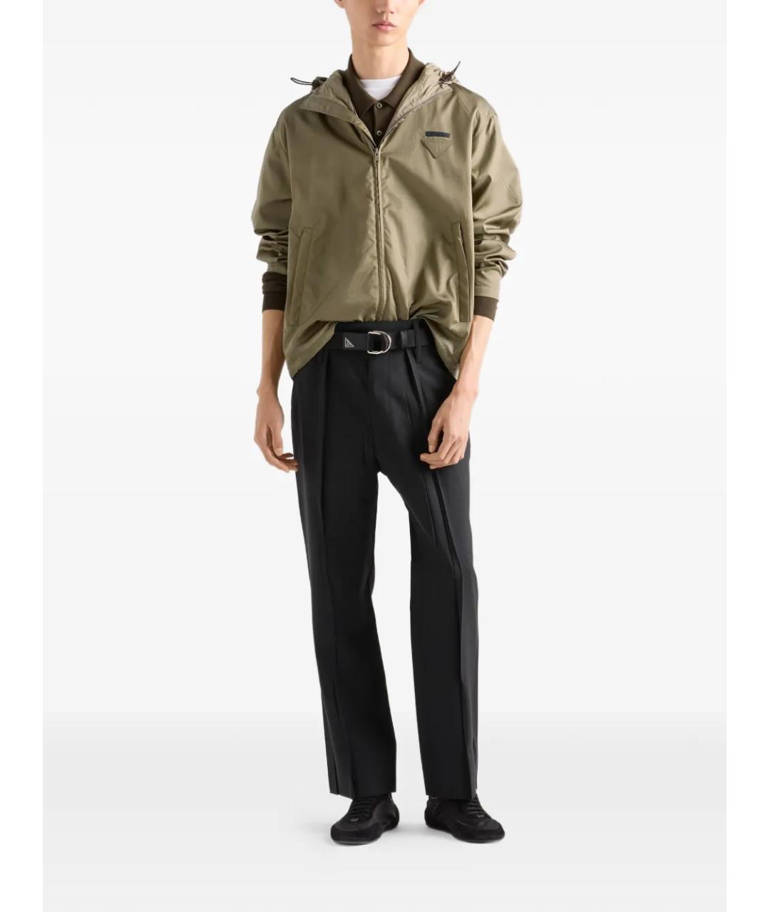 PRADA Зеленая полиамидовая куртка, фото 2