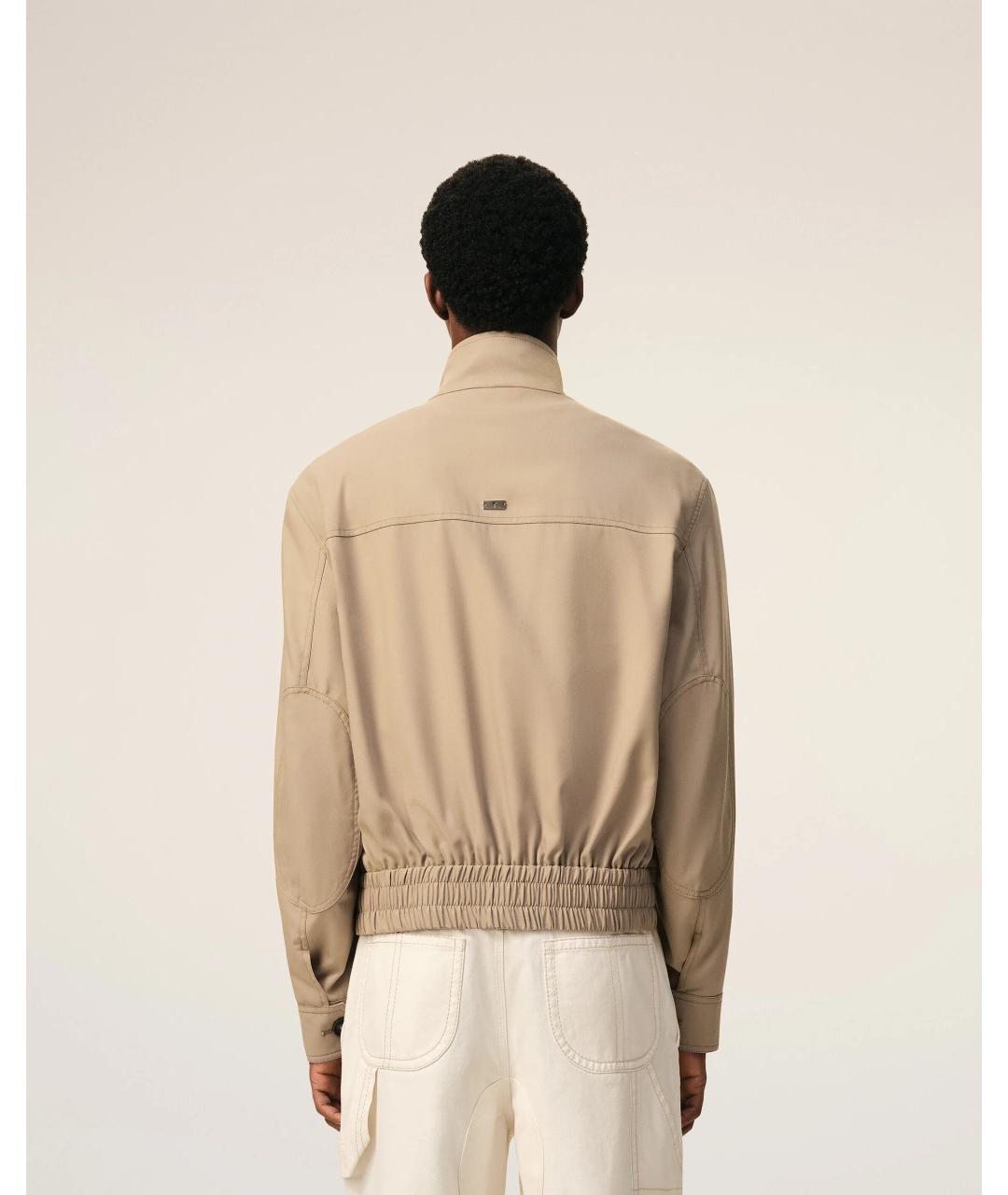 Ami Paris Бежевая шерстяная куртка, фото 5