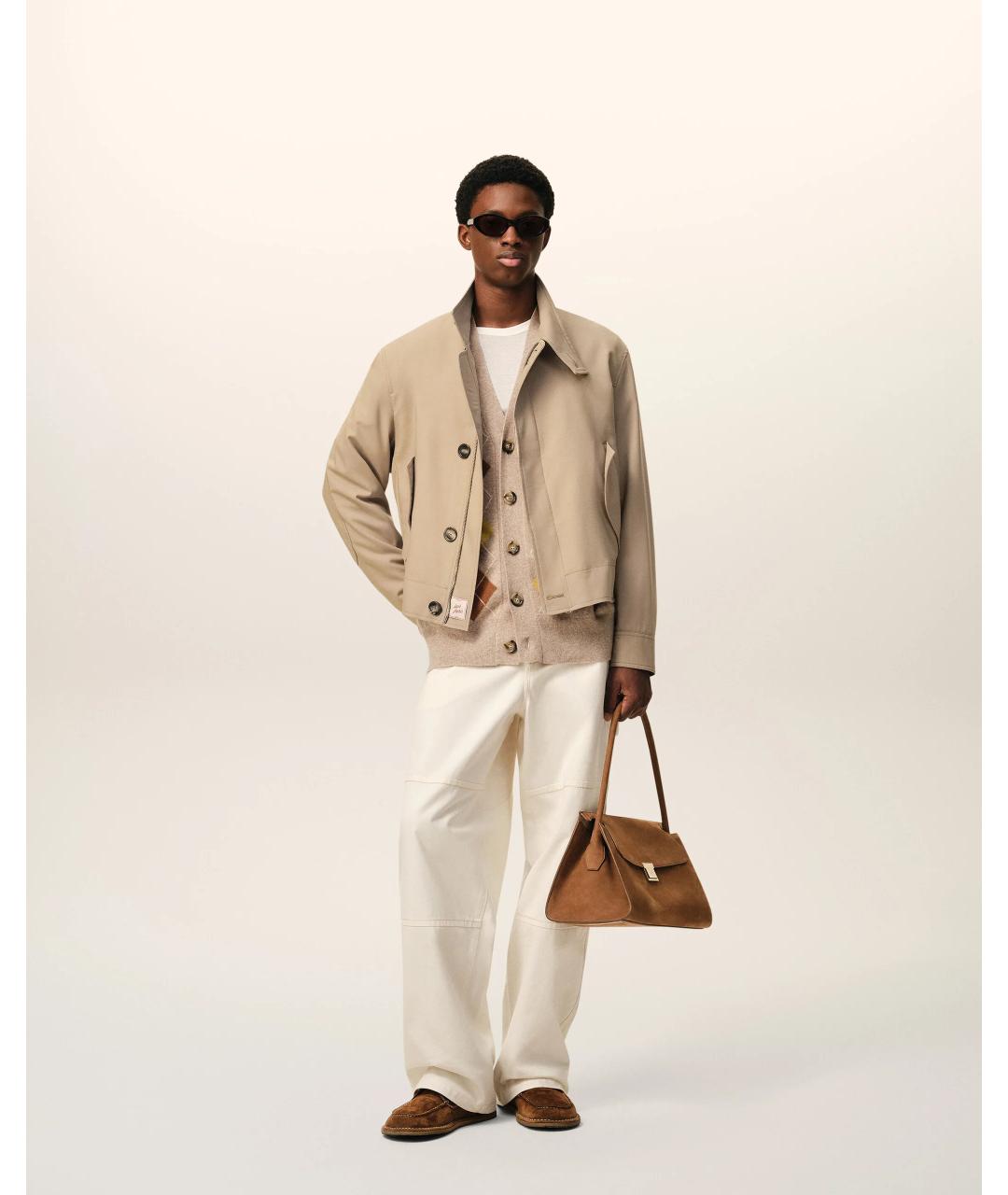 Ami Paris Бежевая шерстяная куртка, фото 4