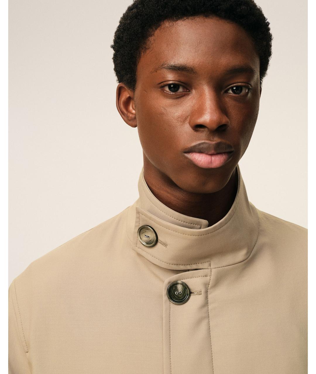 Ami Paris Бежевая шерстяная куртка, фото 2