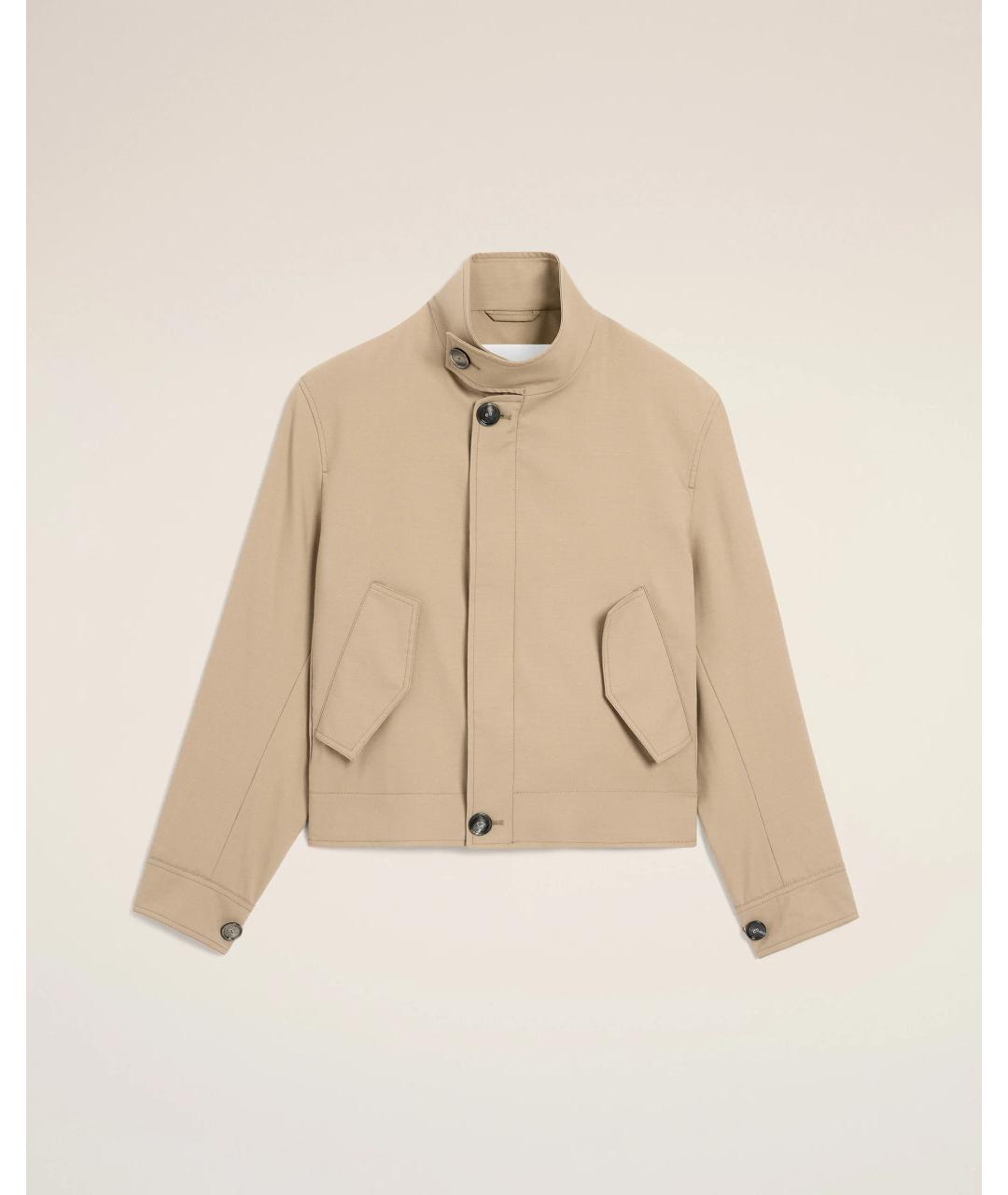 Ami Paris Бежевая шерстяная куртка, фото 6