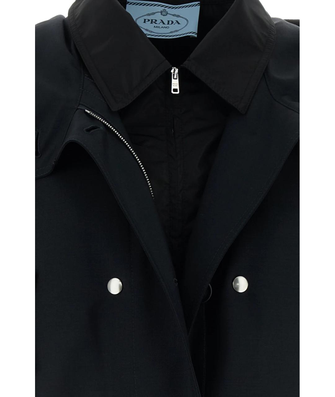 PRADA Темно-синяя шерстяная парка, фото 3