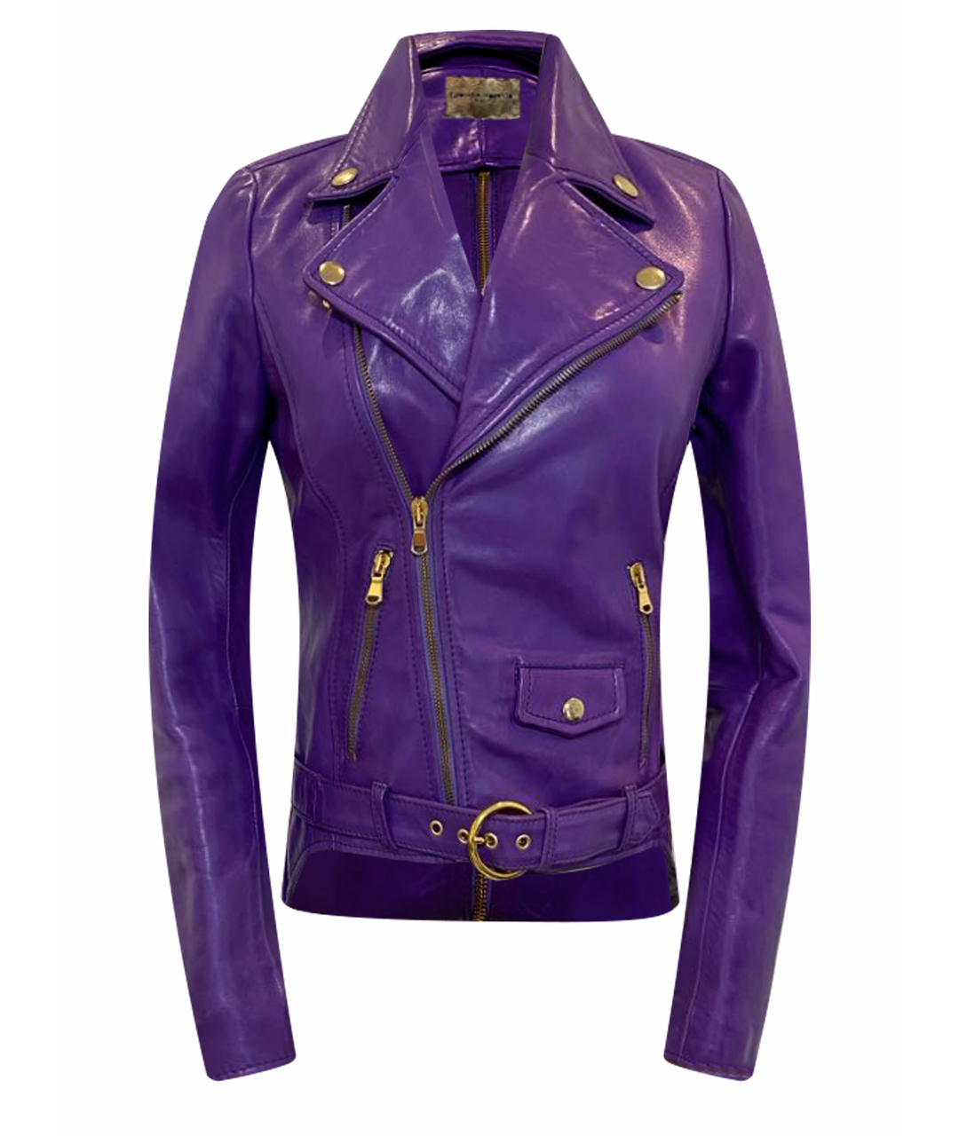 FRANKIE MORELLO Фиолетовая кожаная куртка, фото 1