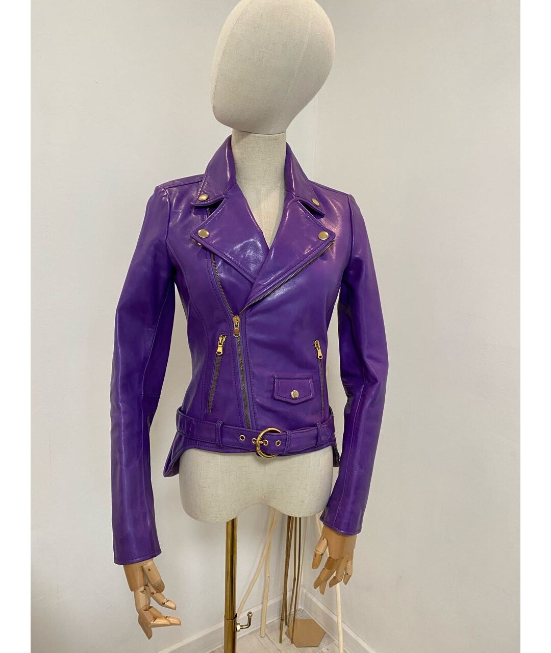 FRANKIE MORELLO Фиолетовая кожаная куртка, фото 9