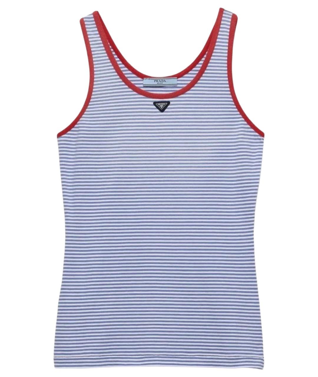 PRADA Синяя хлопковая майка, фото 1