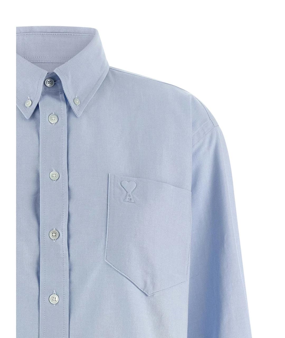 Ami Paris Голубая хлопковая рубашка, фото 2