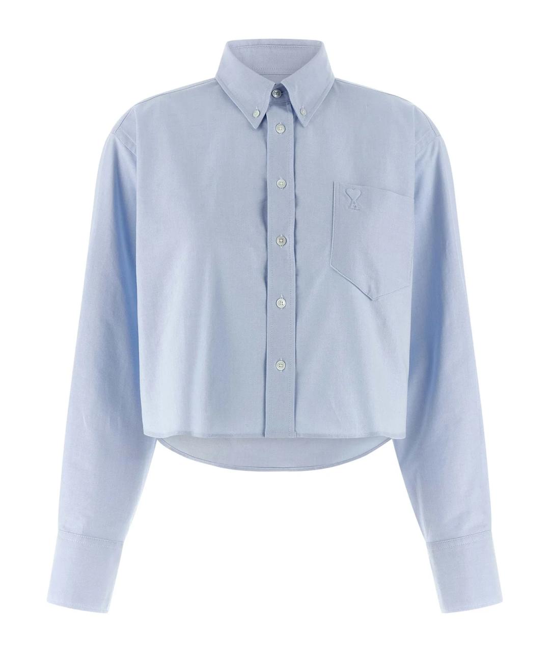 Ami Paris Голубая хлопковая рубашка, фото 1
