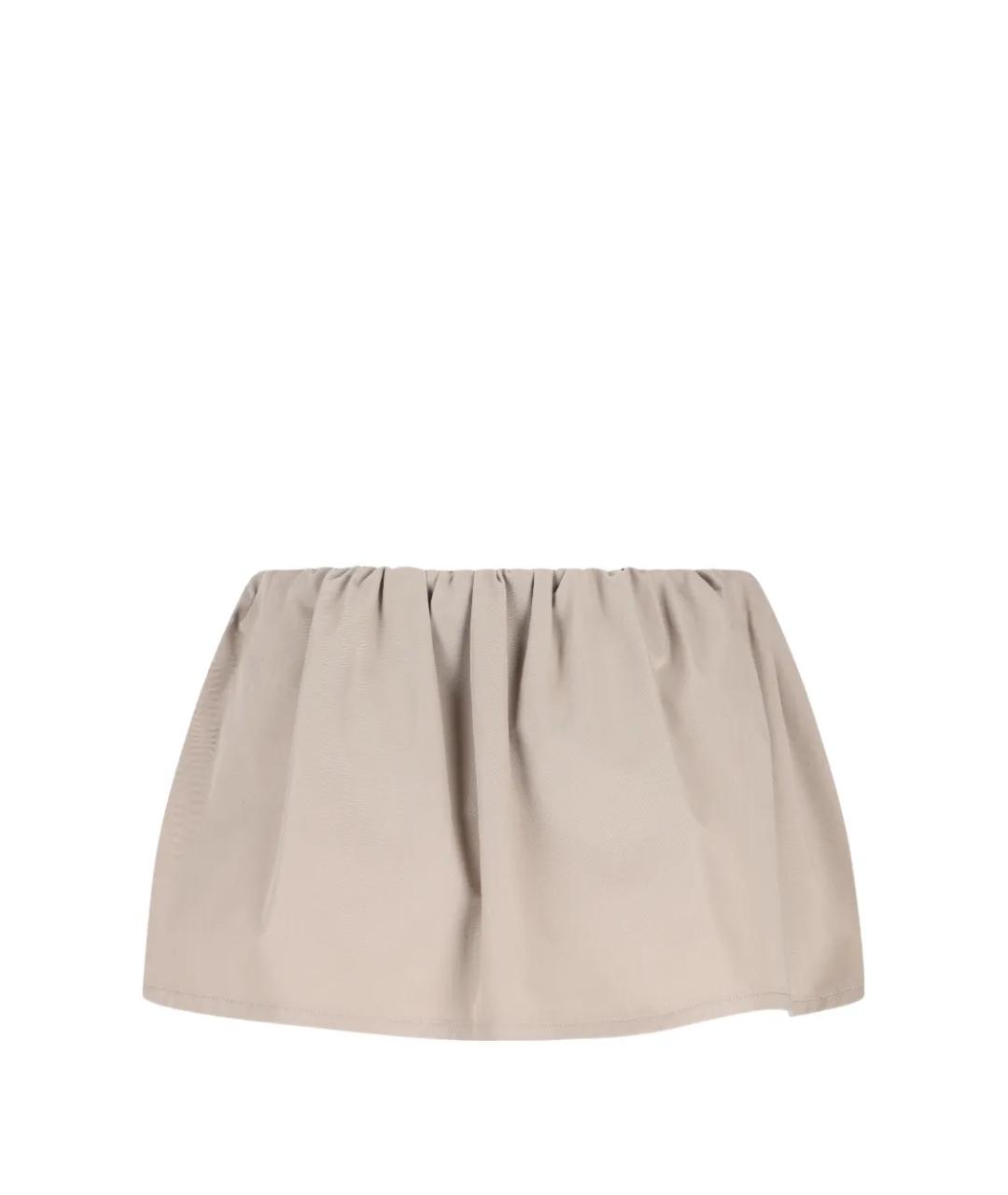 MIU MIU Хаки юбка мини, фото 2
