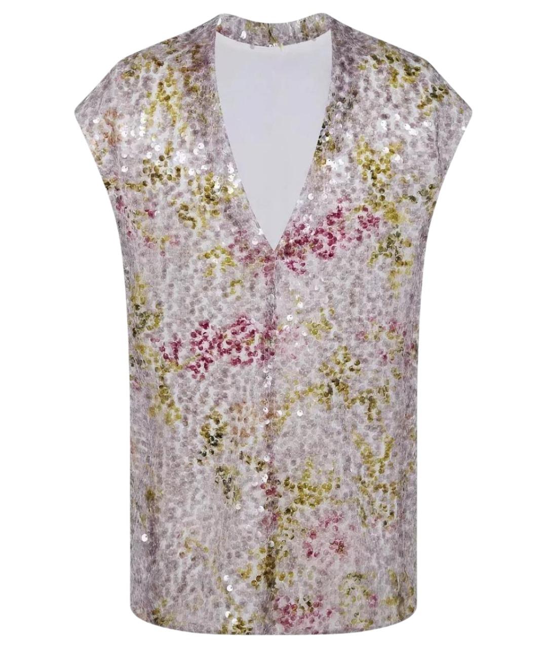 ALBERTA FERRETTI Бежевая полиэстеровая майка, фото 1