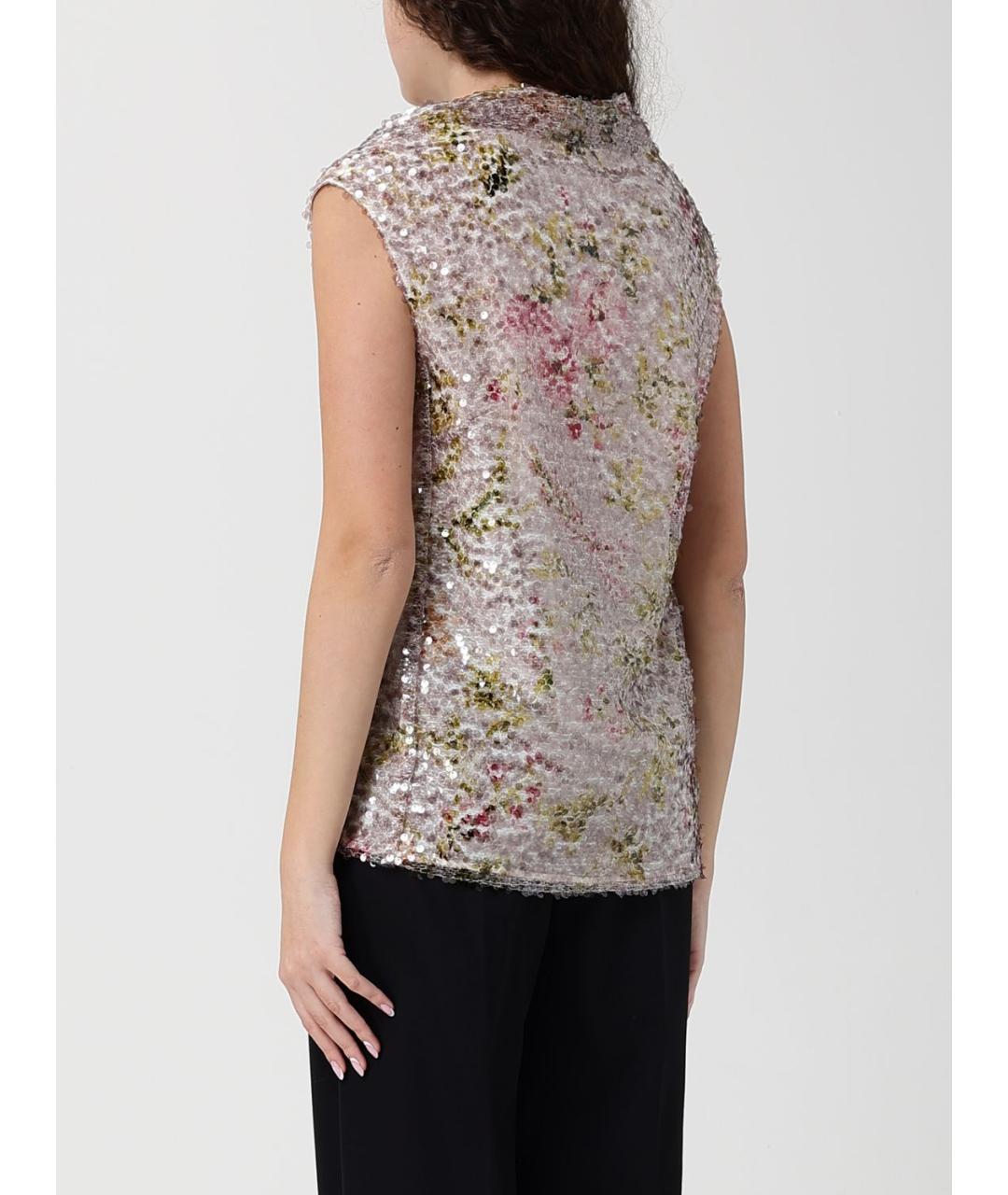 ALBERTA FERRETTI Бежевая полиэстеровая майка, фото 4