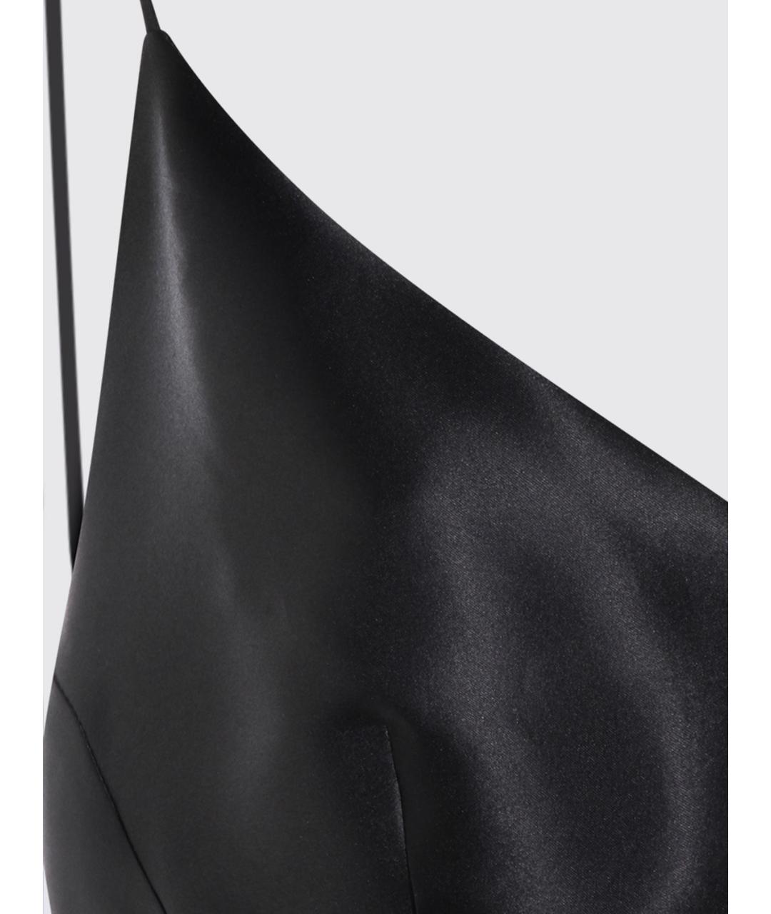 ALBERTA FERRETTI Черное шелковое коктейльное платье, фото 4