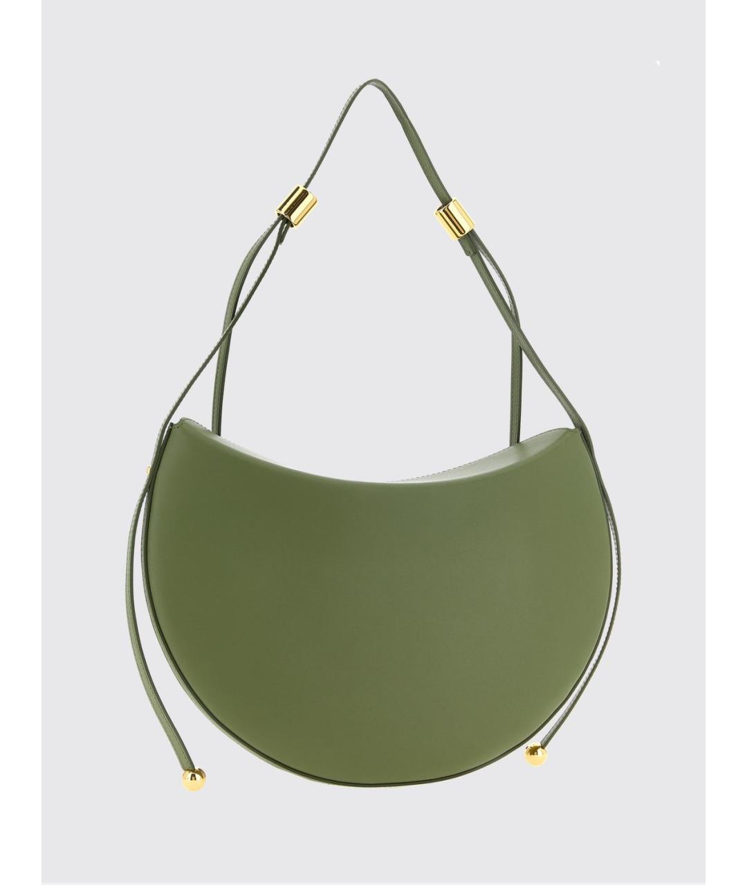 FURLA Зеленая кожаная сумка с короткими ручками, фото 2