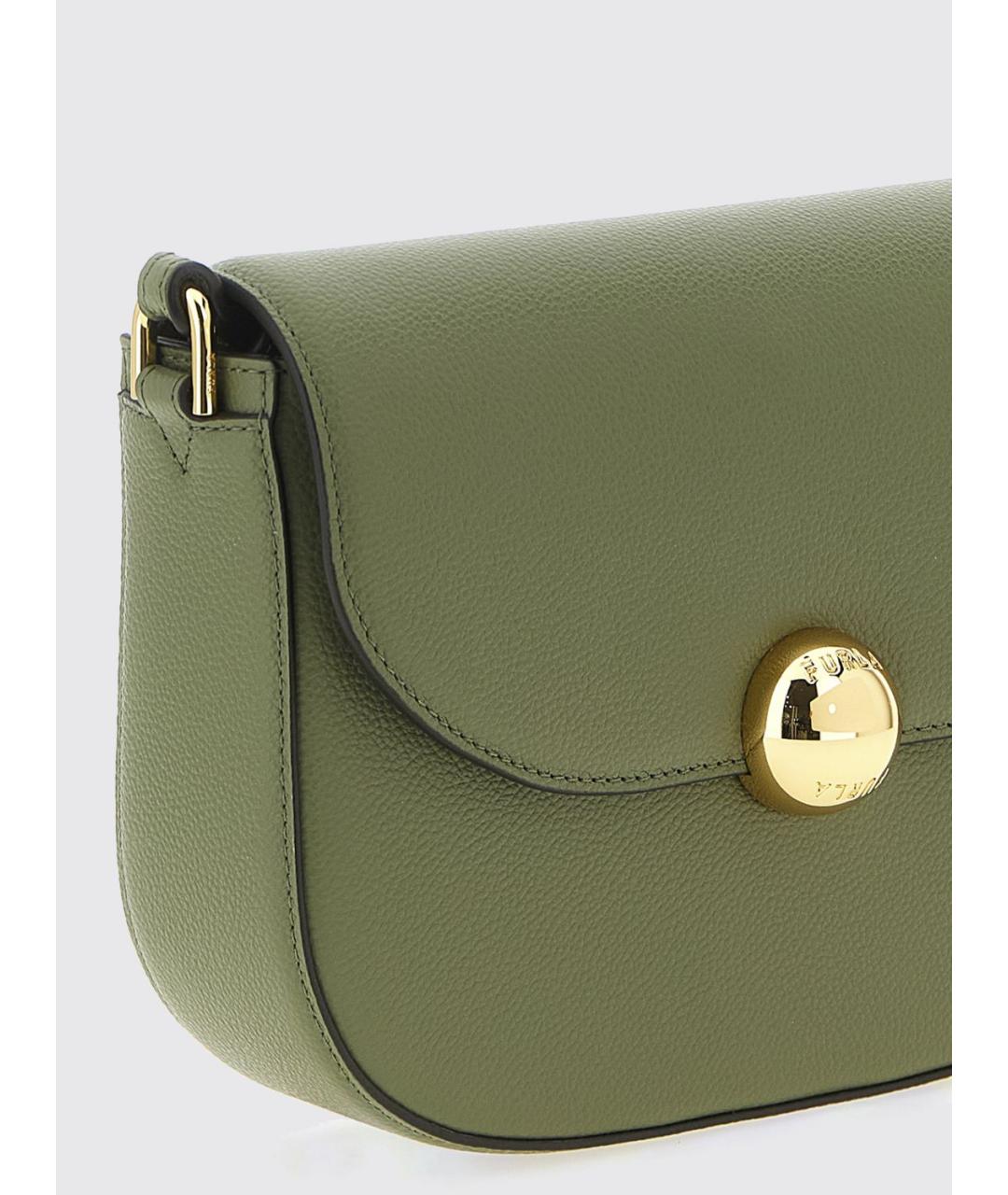 FURLA Зеленая кожаная сумка через плечо, фото 3