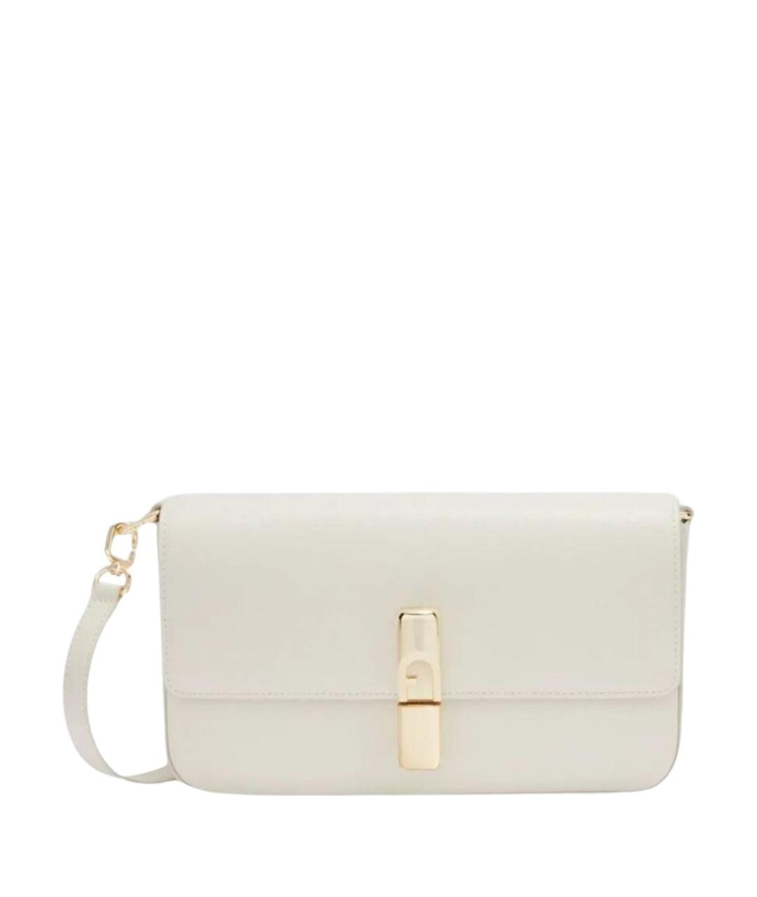 FURLA Бежевая кожаная сумка через плечо, фото 1