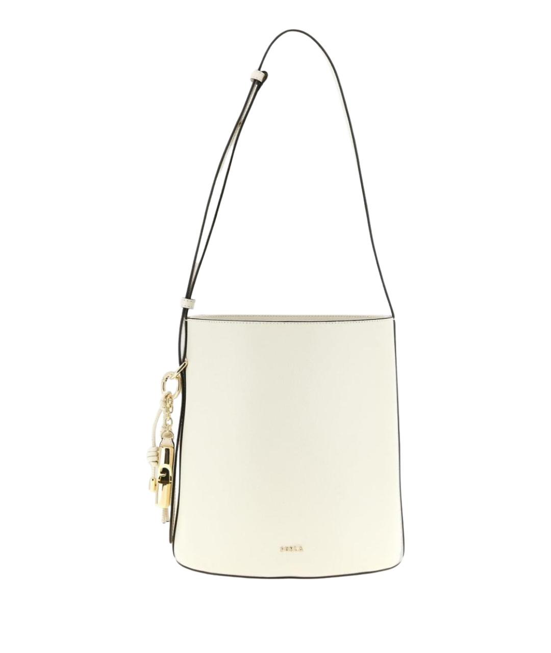 FURLA Бежевая кожаная сумка через плечо, фото 1