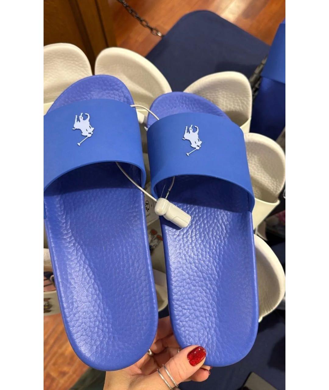 POLO RALPH LAUREN Синие шлепанцы, фото 6