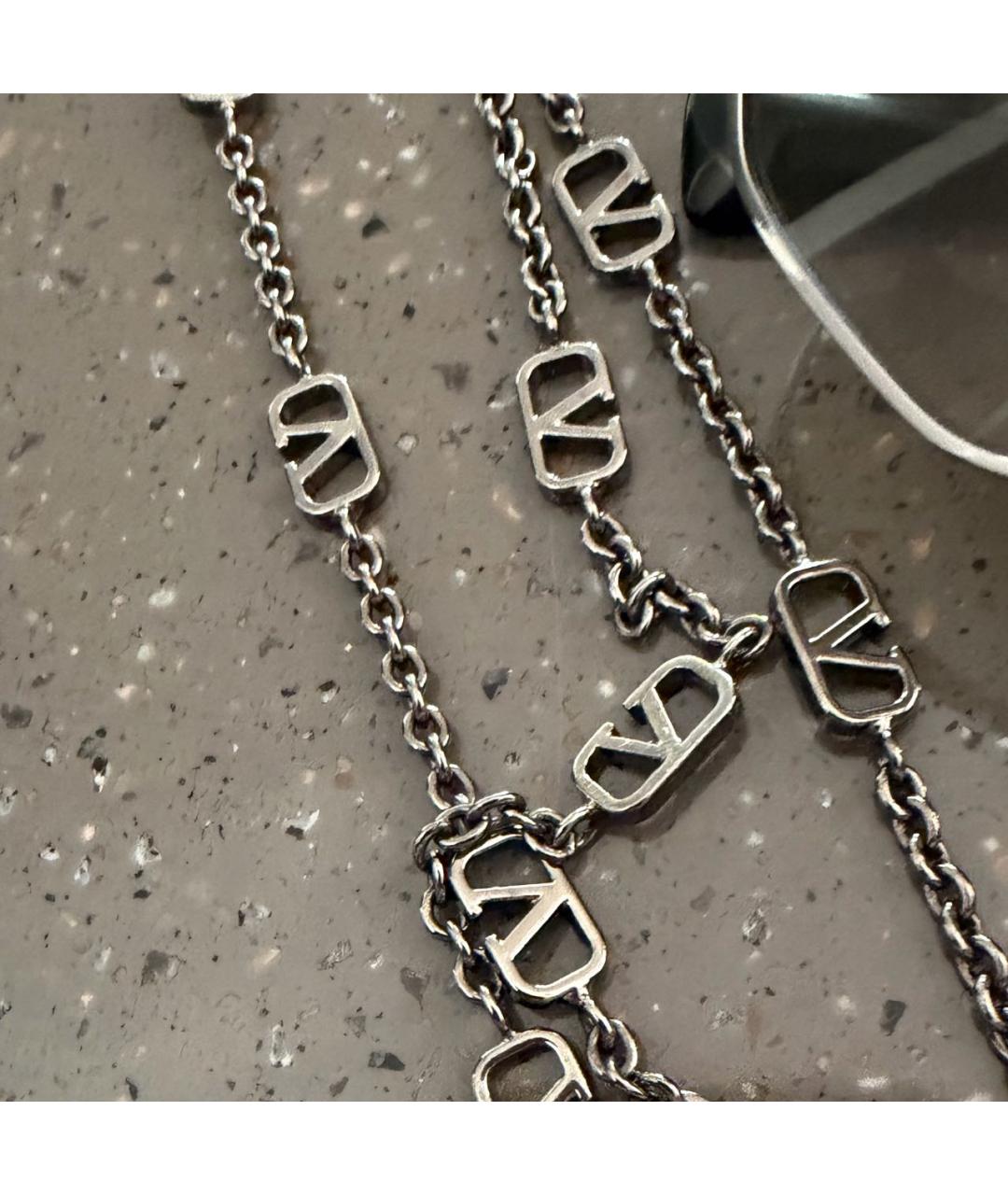 VALENTINO Серебряные металлические солнцезащитные очки, фото 5