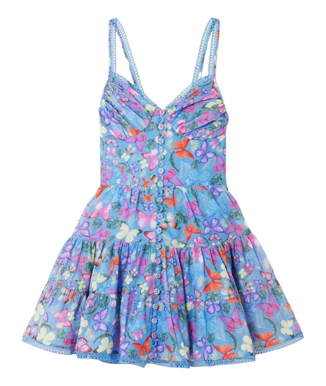 CHARO RUIZ Голубое хлопковое повседневное платье, фото 1