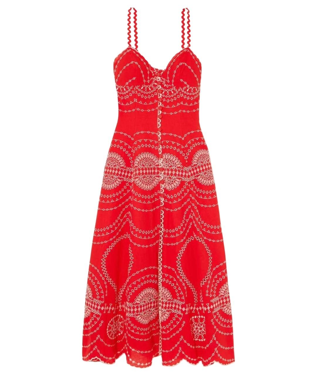 CHARO RUIZ Красный хлопковый сарафан, фото 1