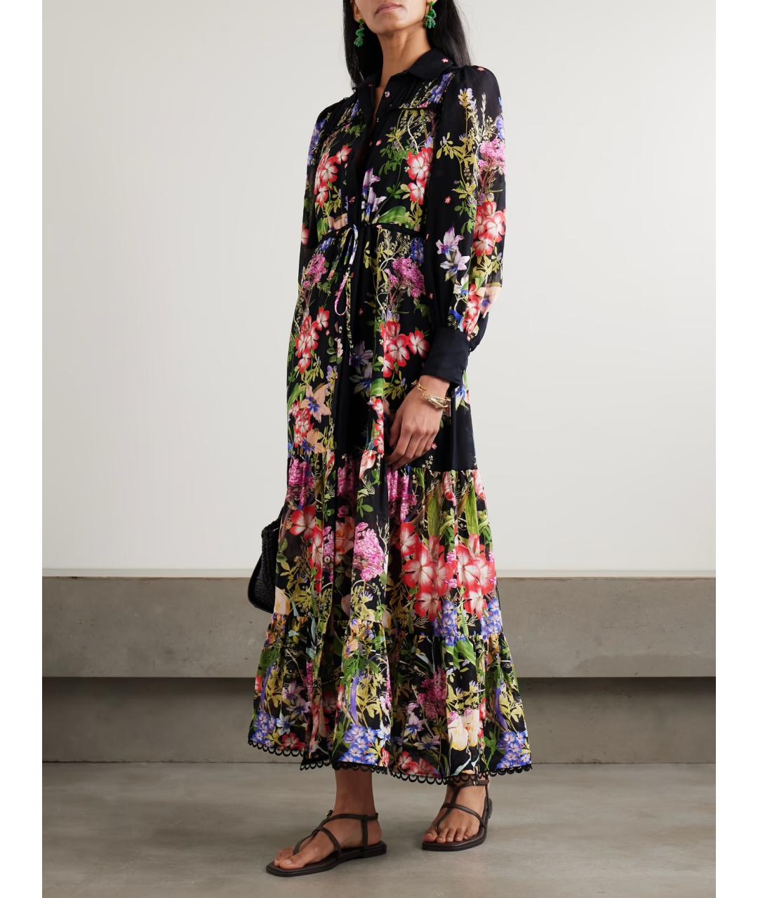 CHARO RUIZ Черное хлопковое коктейльное платье, фото 2