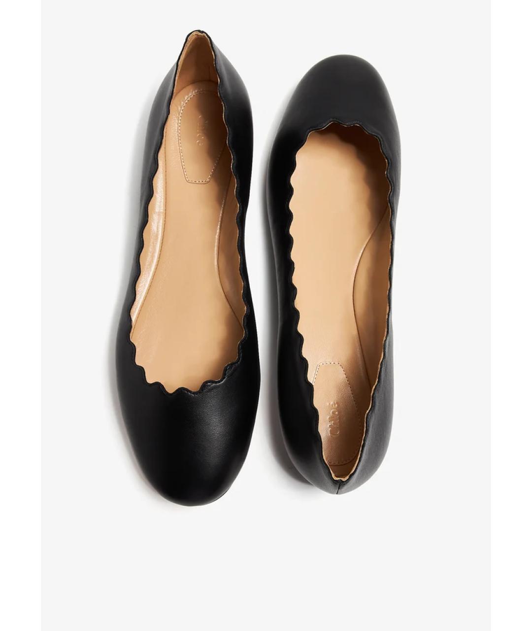 CHLOE Черные кожаные балетки, фото 4