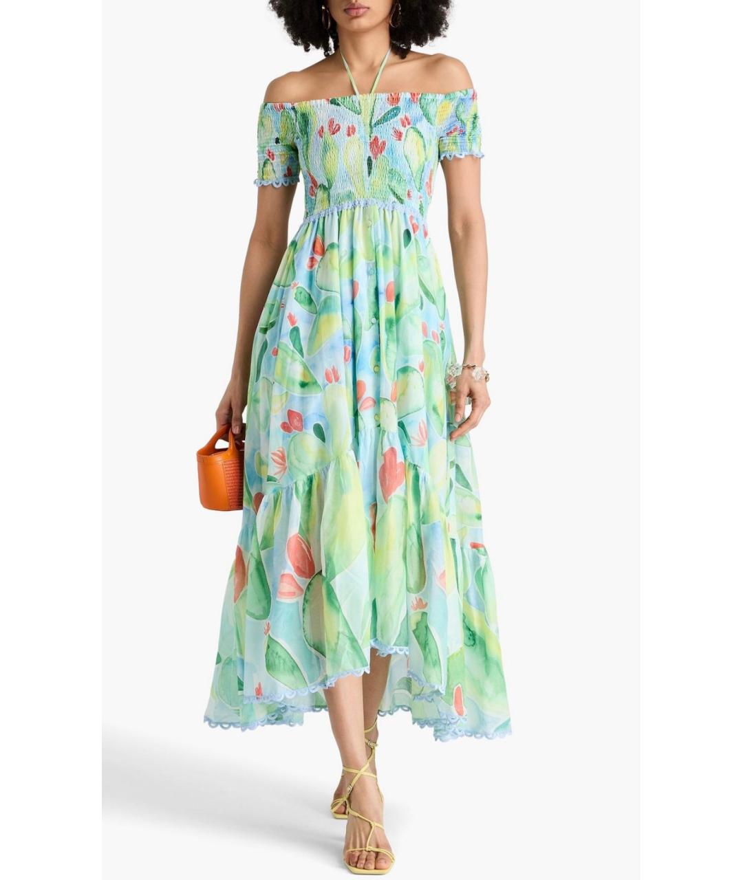 CHARO RUIZ Зеленый хлопковый сарафан, фото 2