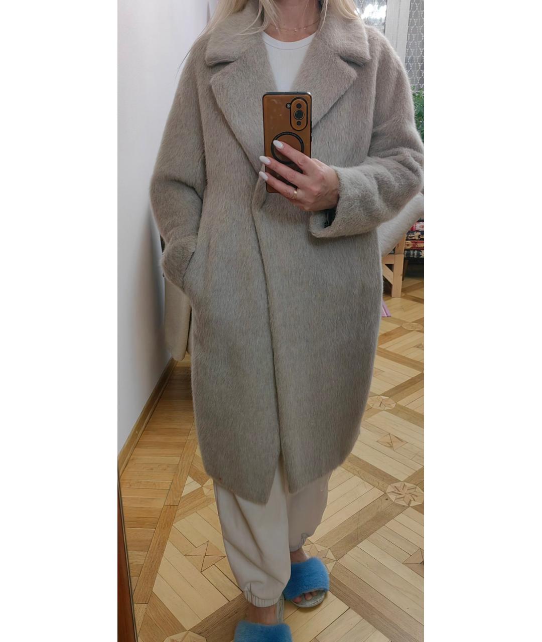 FABIANA FILIPPI Бежевое шерстяное пальто, фото 9