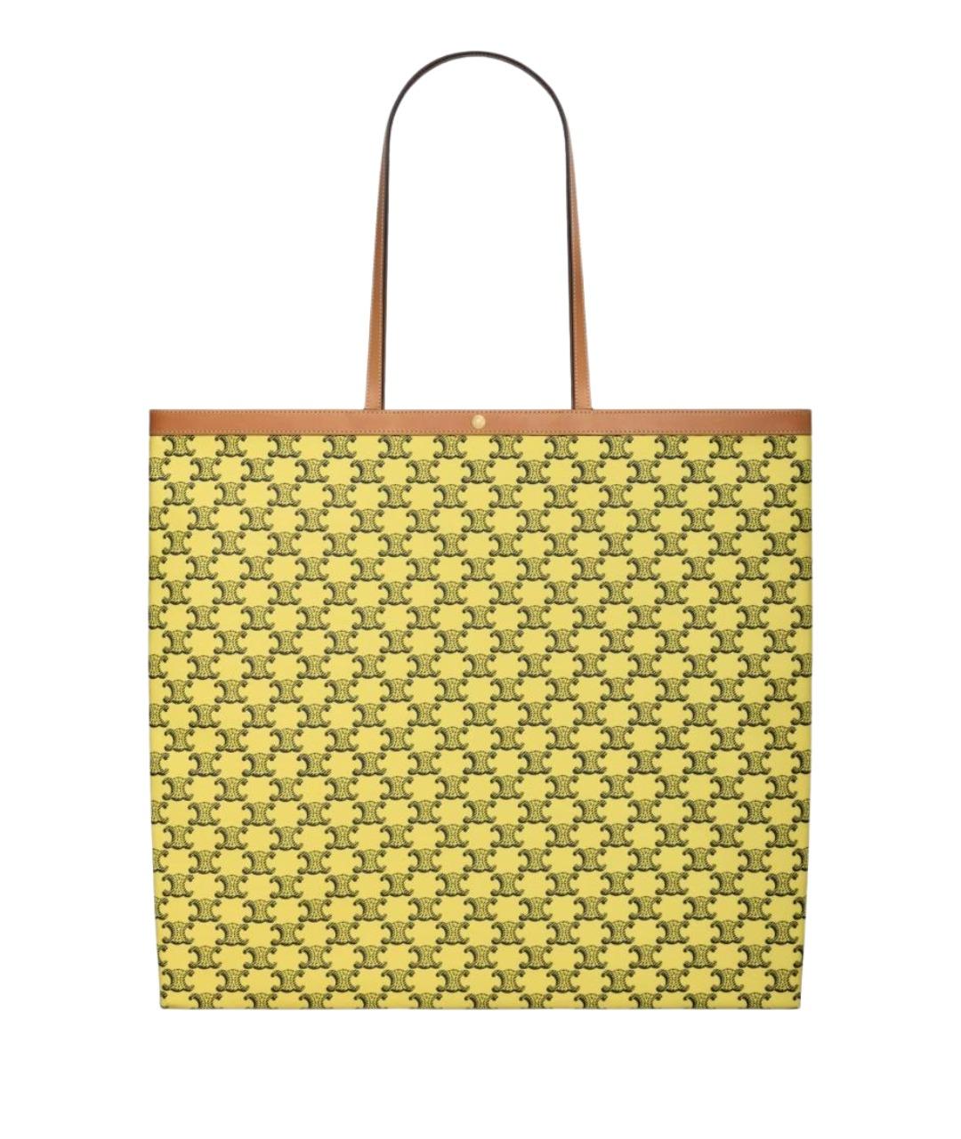 CELINE Желтая сумка тоут, фото 1