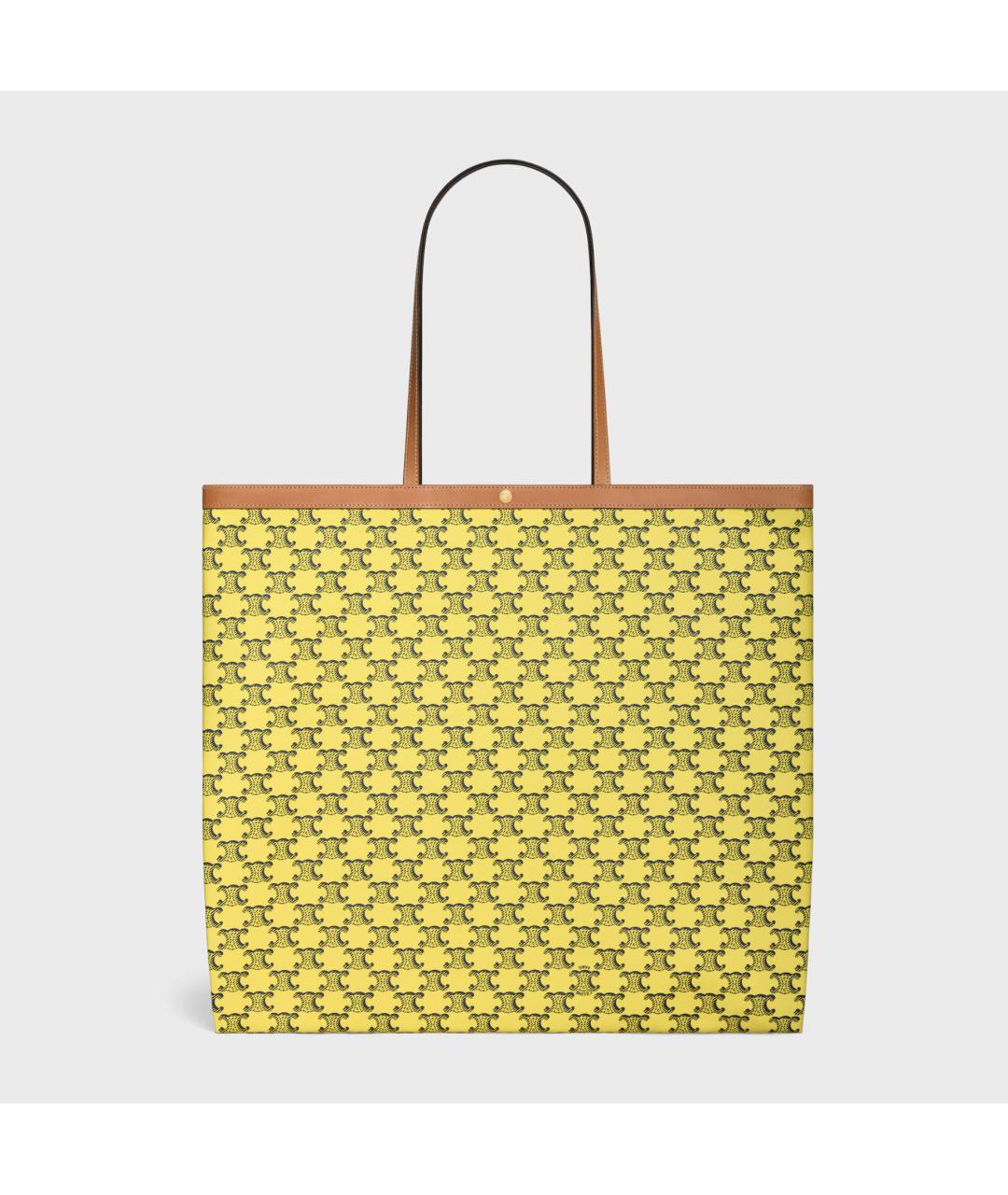 CELINE Желтая сумка тоут, фото 3