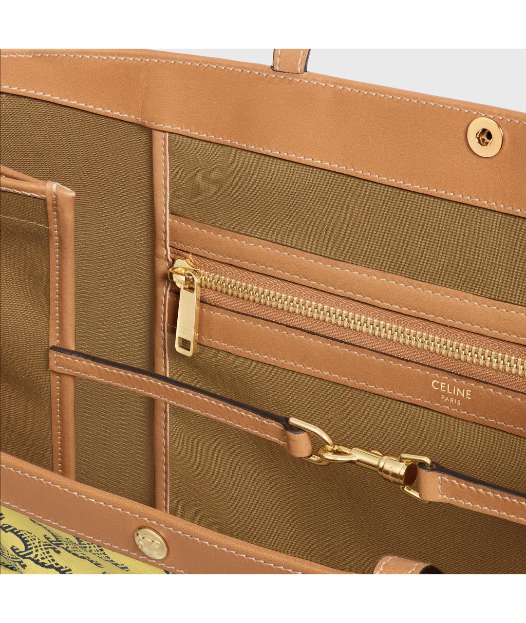 CELINE Желтая сумка тоут, фото 4