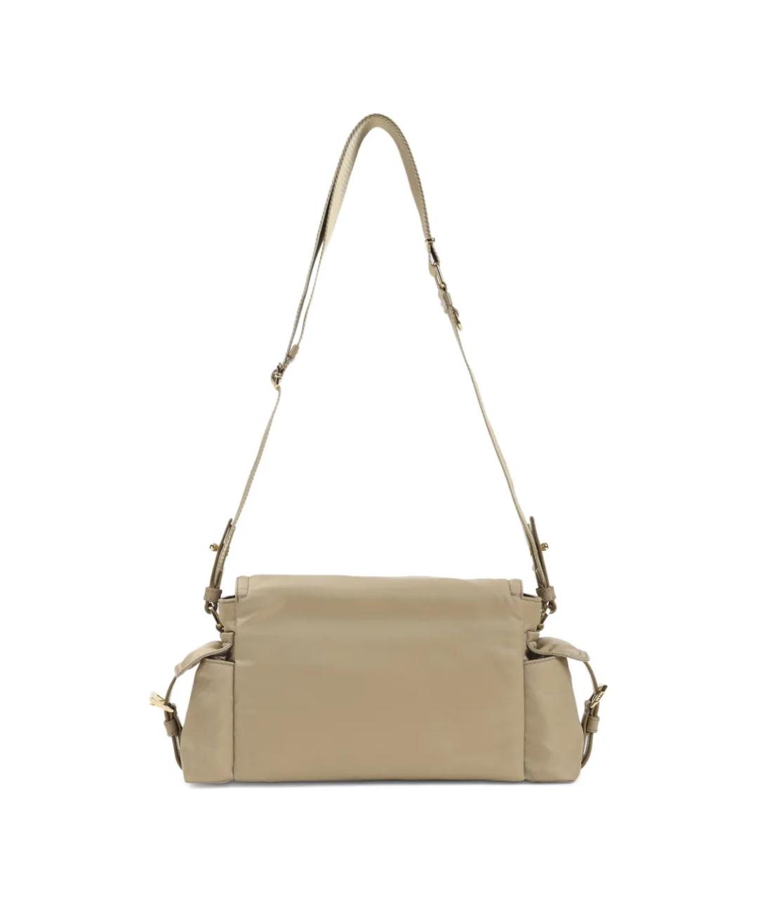 PRADA Бежевая синтетическая сумка через плечо, фото 2