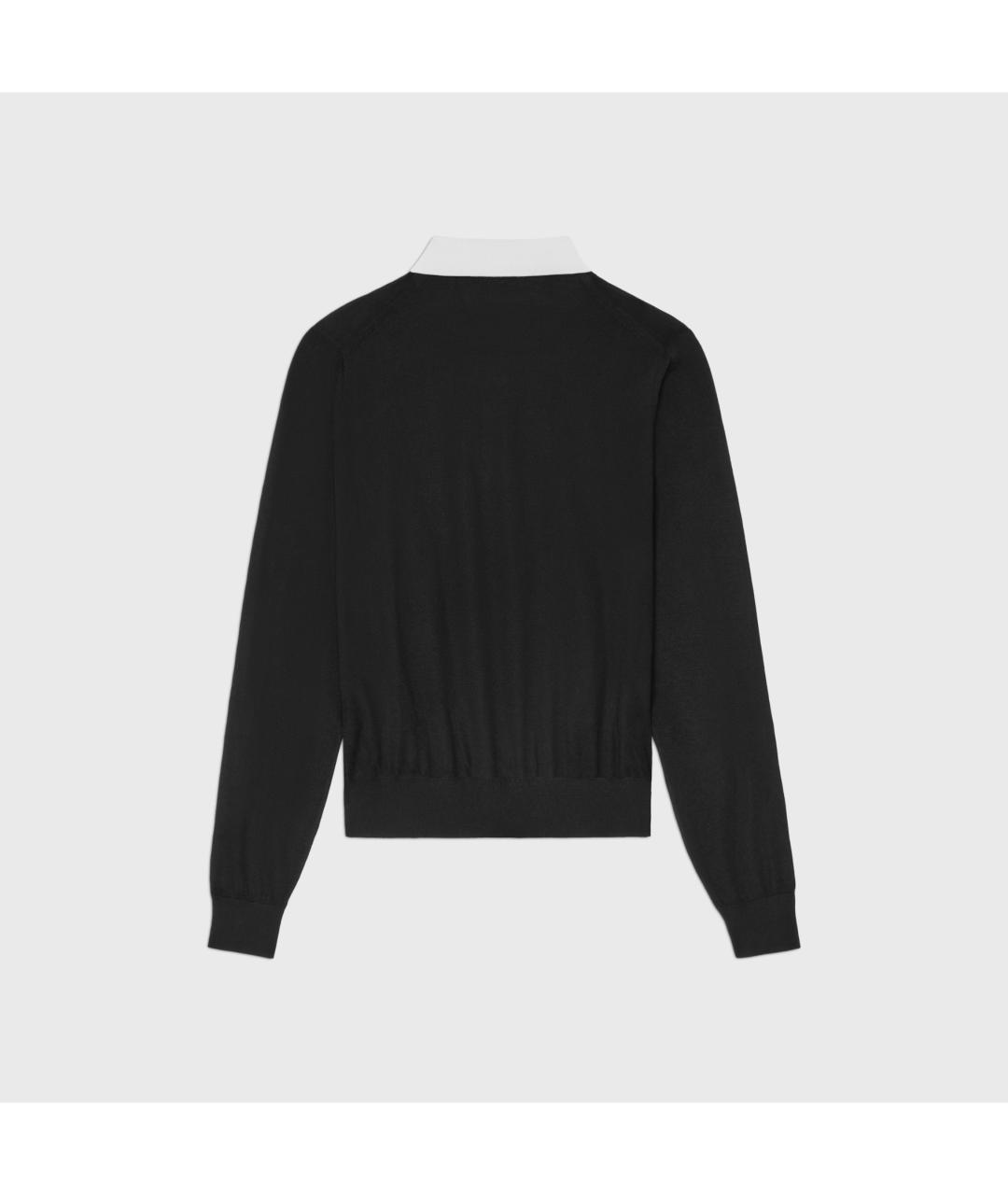 CELINE Черный кашемировый джемпер / свитер, фото 2