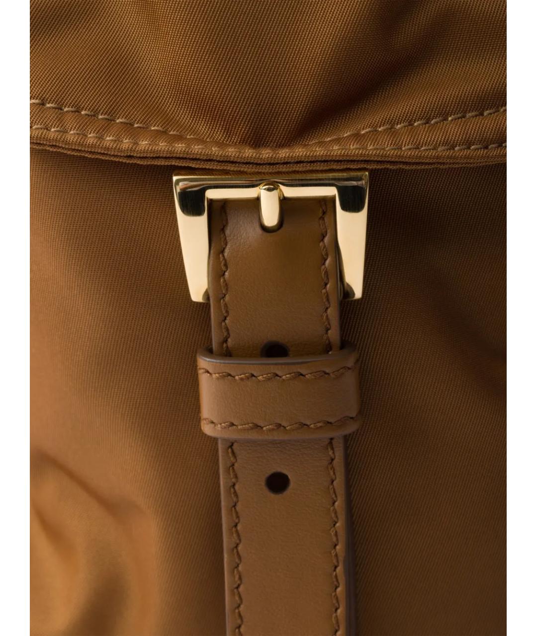 PRADA Коричневая синтетическая сумка через плечо, фото 6