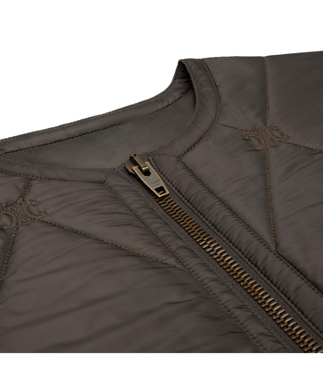 CELINE Хаки синтетическая куртка, фото 3