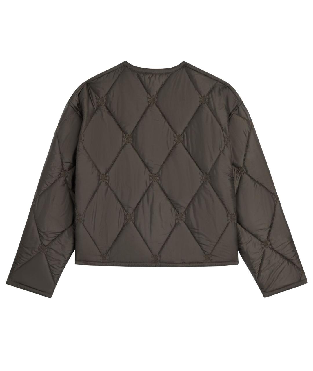 CELINE Хаки синтетическая куртка, фото 2