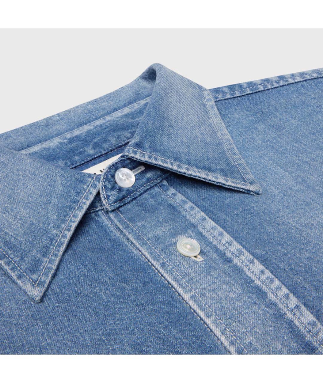 CELINE Голубая деним рубашка, фото 4