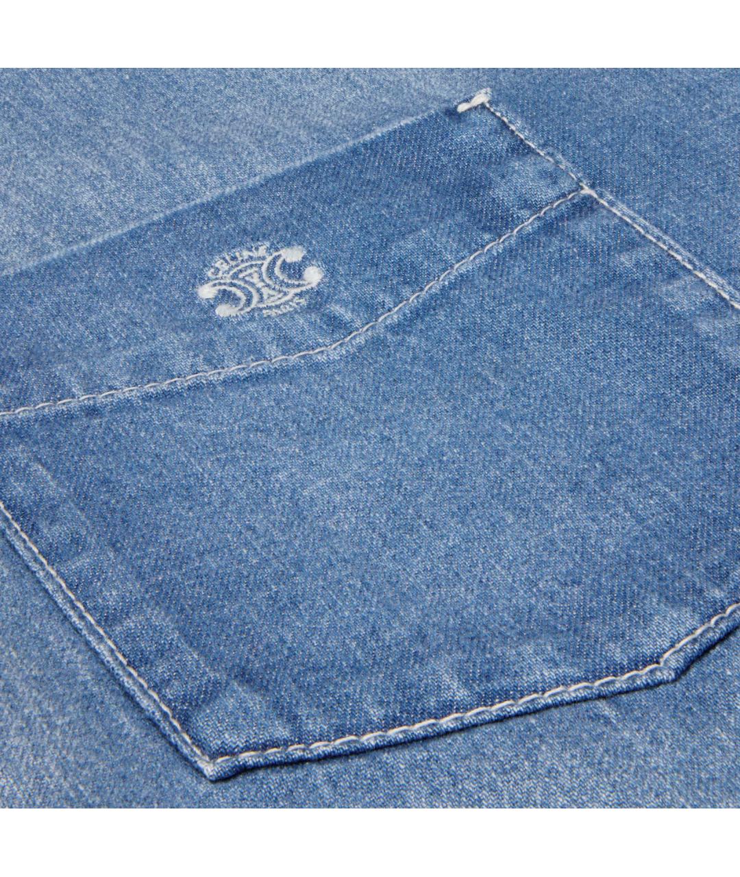 CELINE Голубая деним рубашка, фото 5