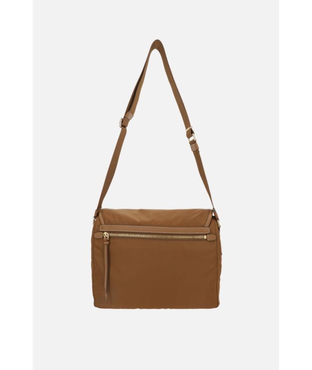 PRADA Коричневая синтетическая сумка через плечо, фото 3