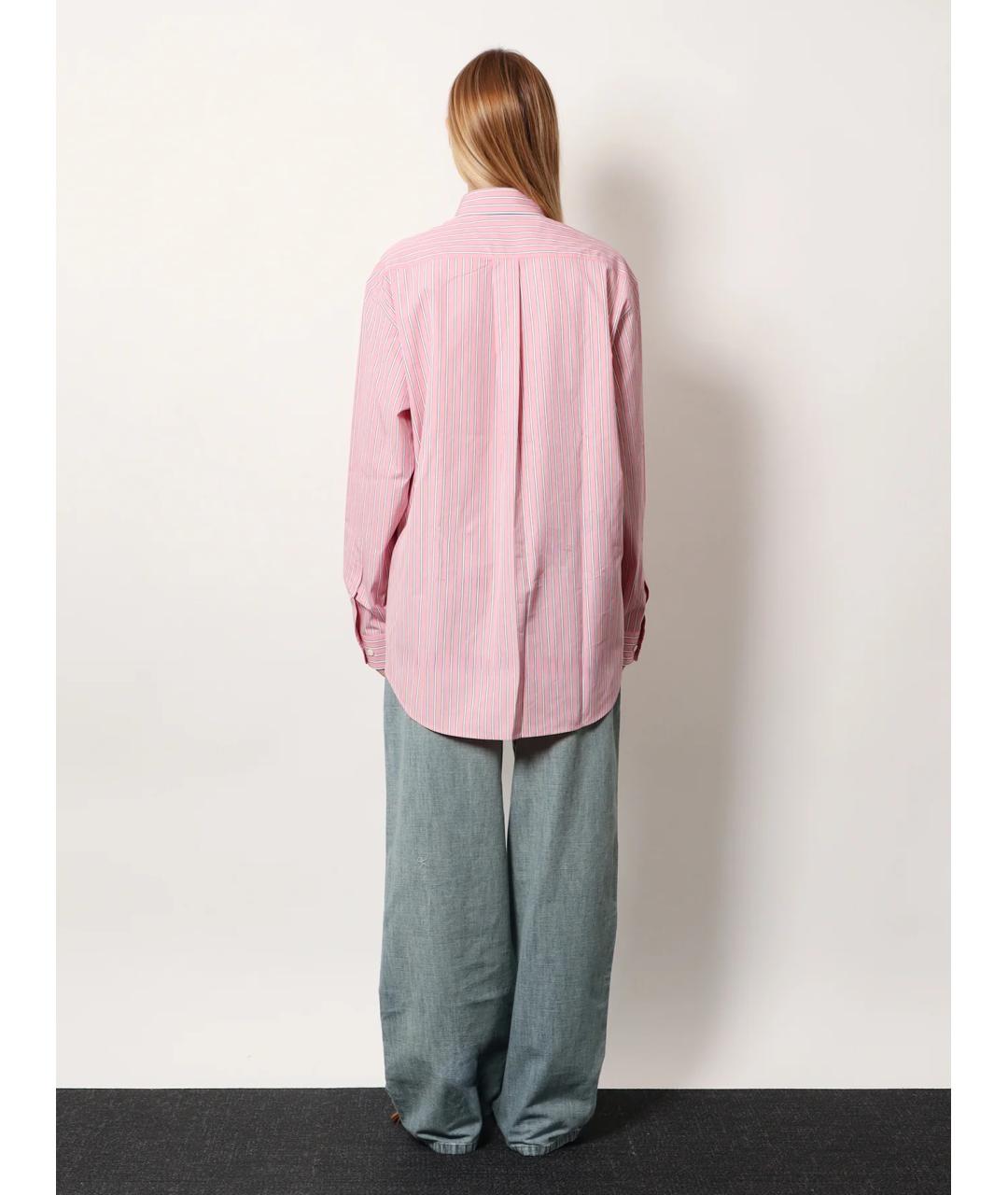 MIU MIU Розовая хлопковая рубашка, фото 3