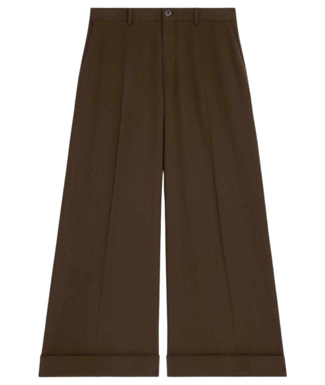 CELINE Коричневые шерстяные кюлоты, фото 1