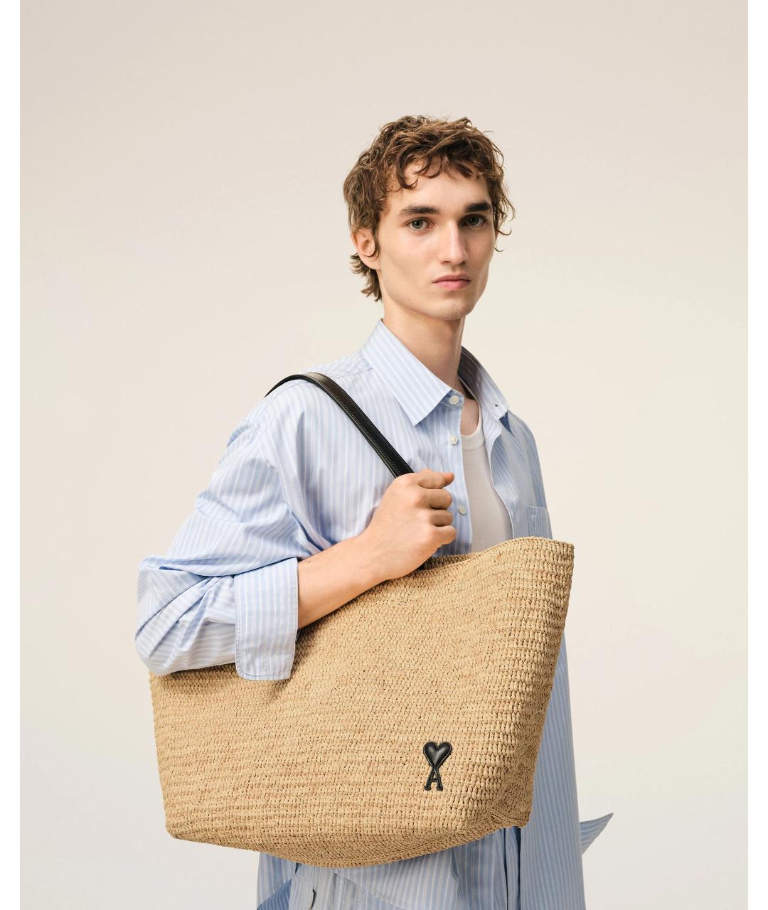 Ami Paris Бежевая сумка тоут, фото 2