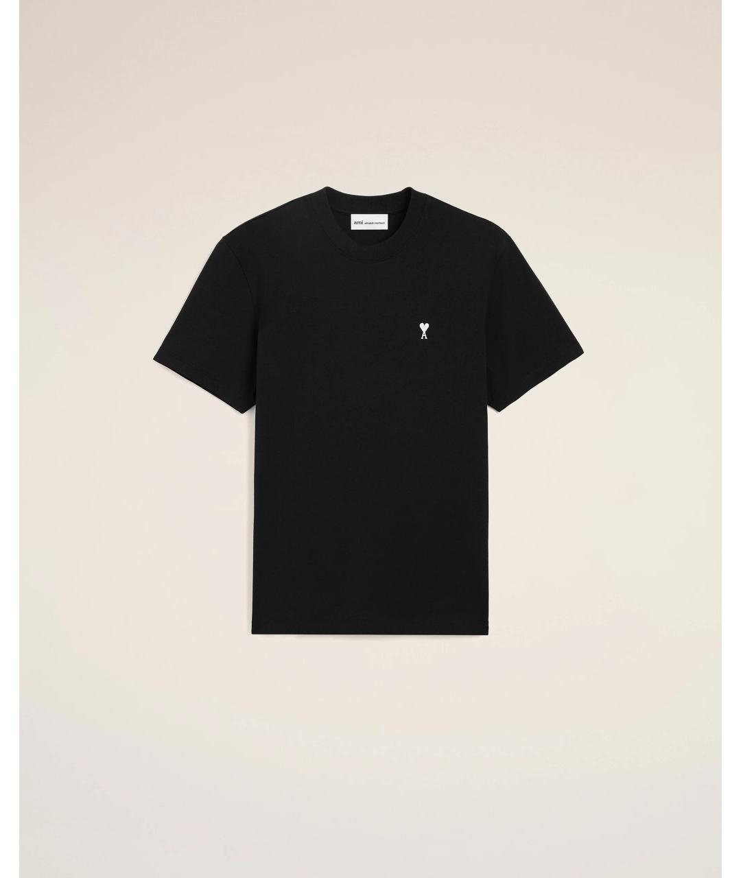 Ami Paris Черная хлопковая футболка, фото 6