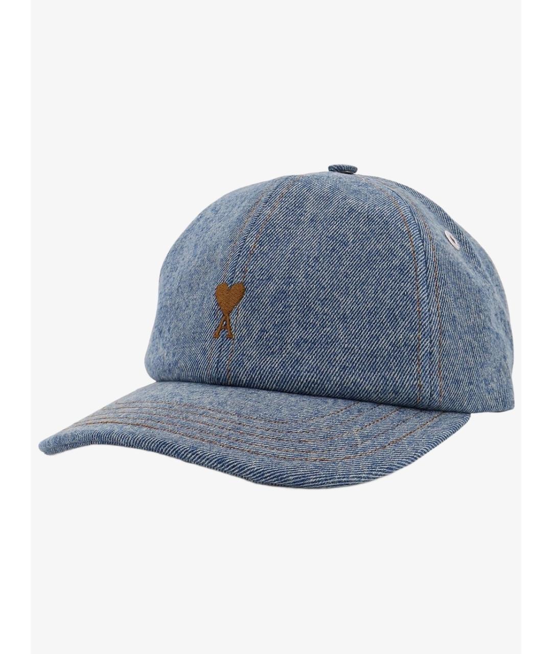 Ami Paris Голубая хлопковая кепка/бейсболка, фото 3