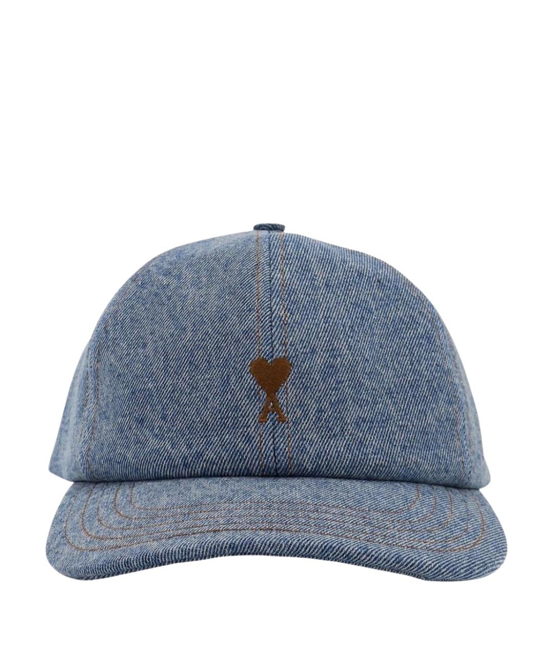 Ami Paris Голубая хлопковая кепка/бейсболка, фото 1