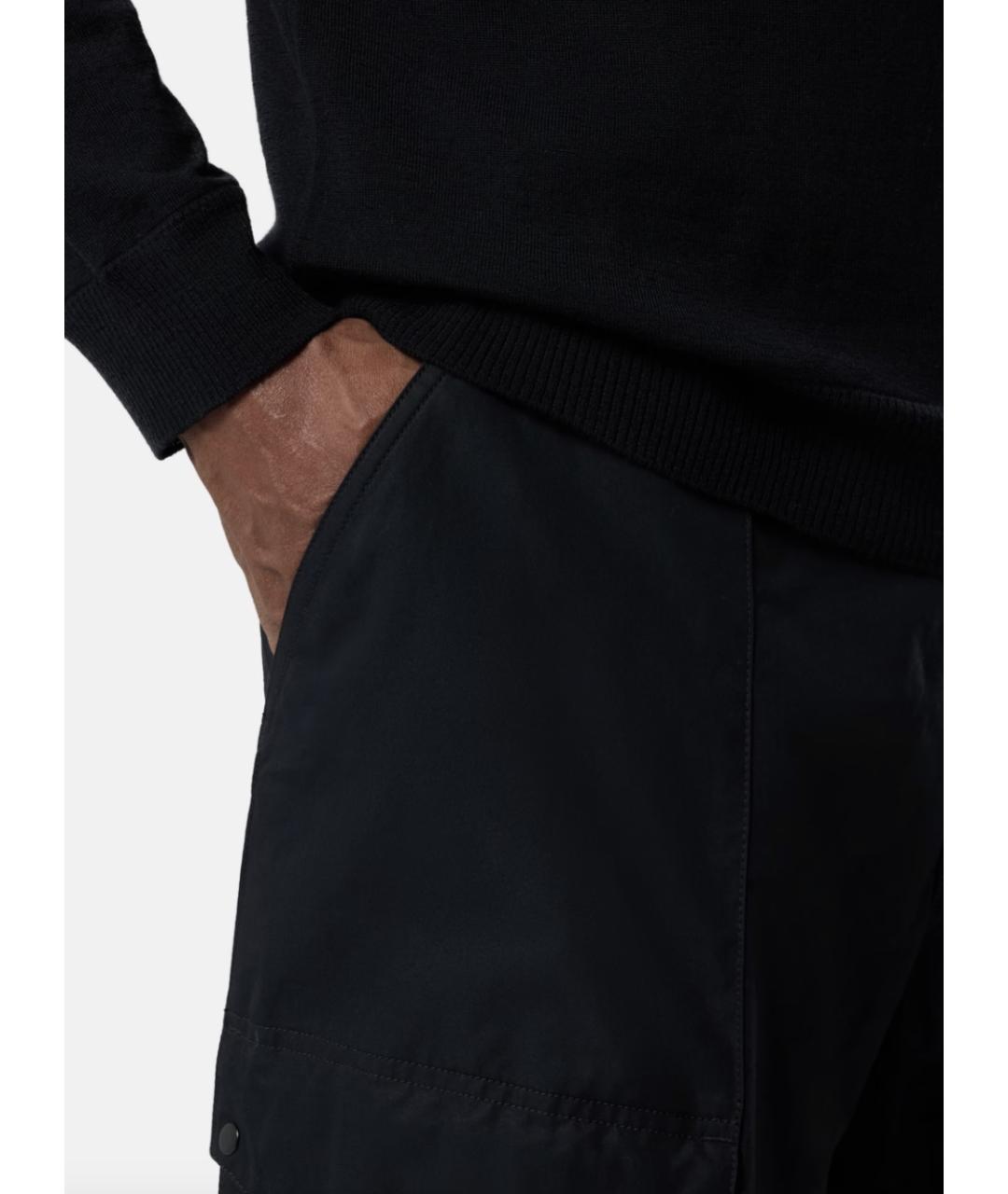 STONE ISLAND Черные хлопковые повседневные брюки, фото 4