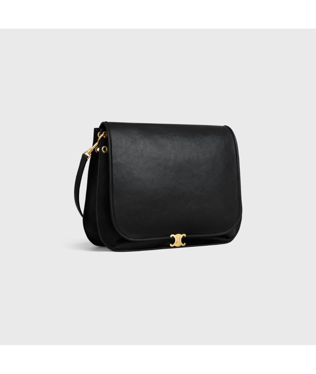 CELINE Черная кожаная сумка через плечо, фото 5