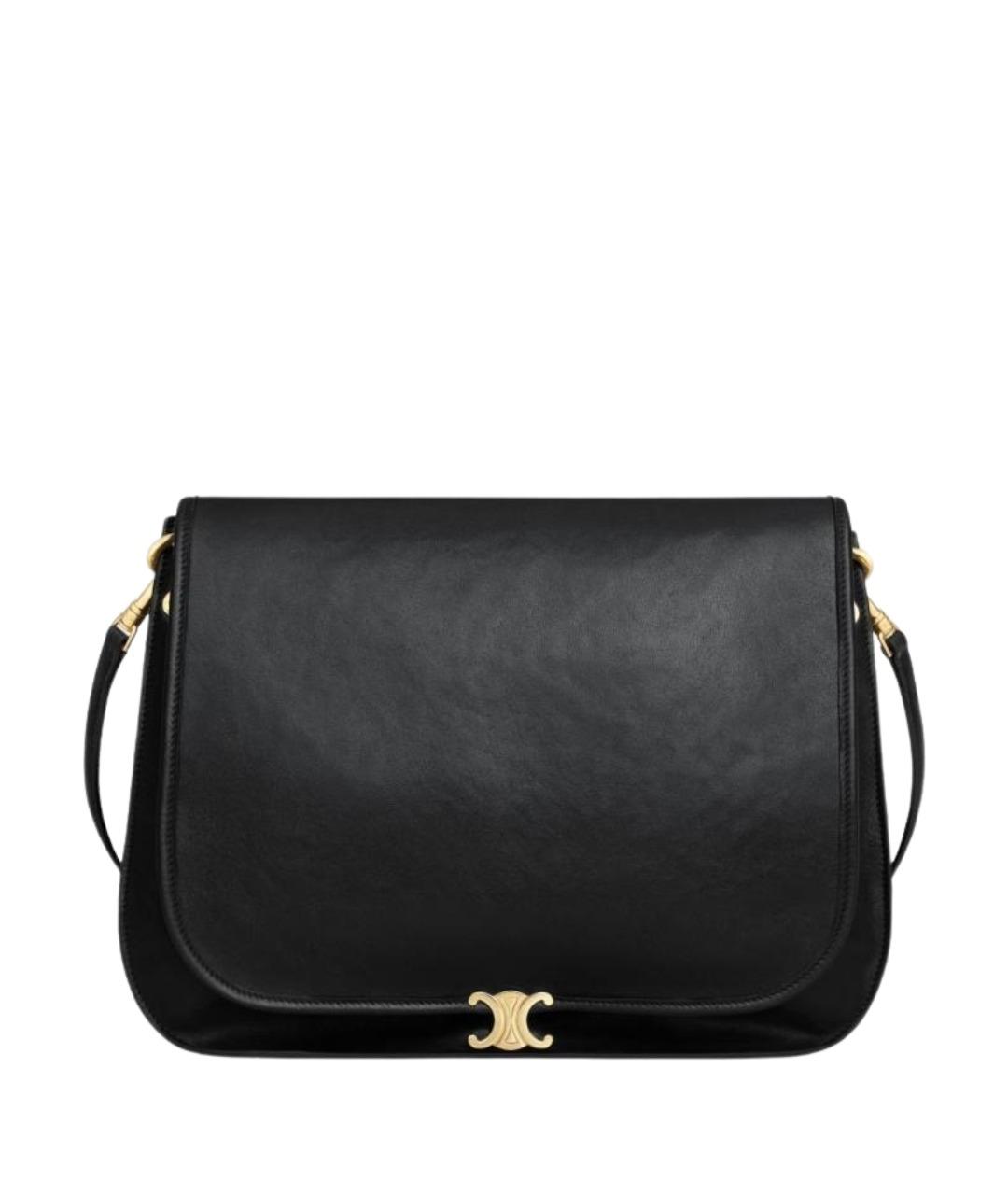 CELINE Черная кожаная сумка через плечо, фото 1