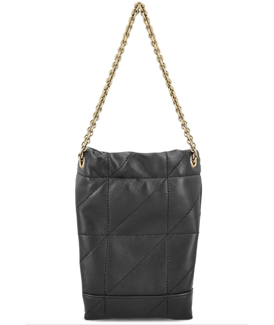 SAINT LAURENT Черная кожаная сумка через плечо, фото 2